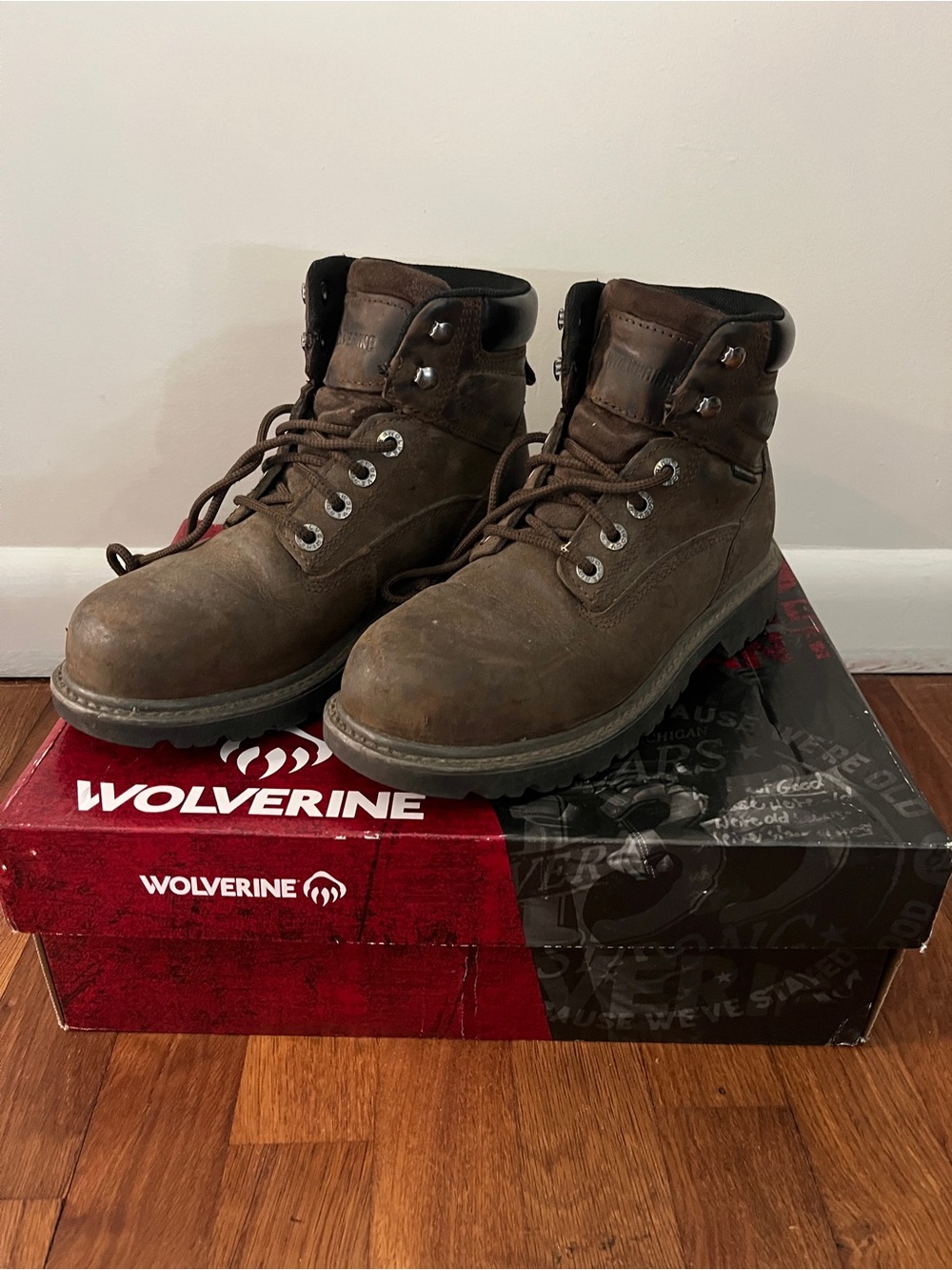 Wolverine Leather Safety-toe Work Boots